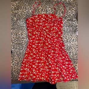 Red Floral Sundress